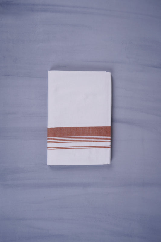 KERALOOM FINISH COTTON 327 W/D DHOTI 3.80 MTR - Brown