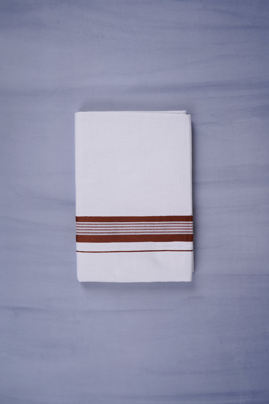 KERALOOM FINISH COTTON 331 W/D DHOTI 3.80 MTR - Maroon