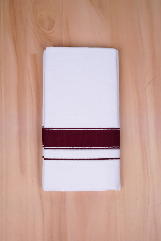 FCD-487 W/D DHOTI 3.80 MTR-Dark Maroon