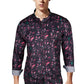 NEWSMAKER SLIMFIT FULL SLEEVE FLORAL BLACK MEN SHIRT