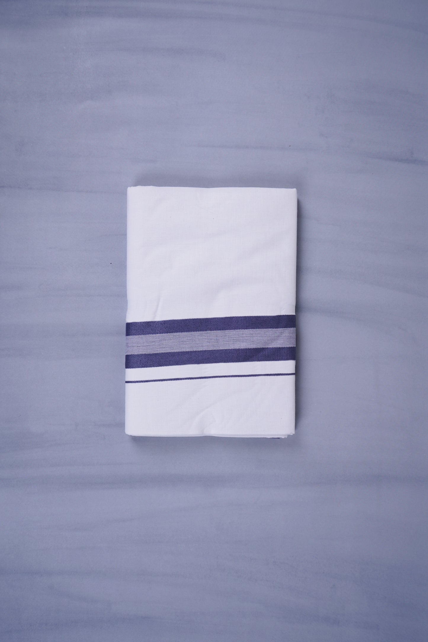 KERALOOM FINISH COTTON 329 W/D DHOTI 3.80 MTR - Navy Blue