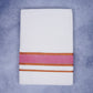 Feather Finish Cotton 2929 W/D Dhothie 3.80 MTR - Dark Pink