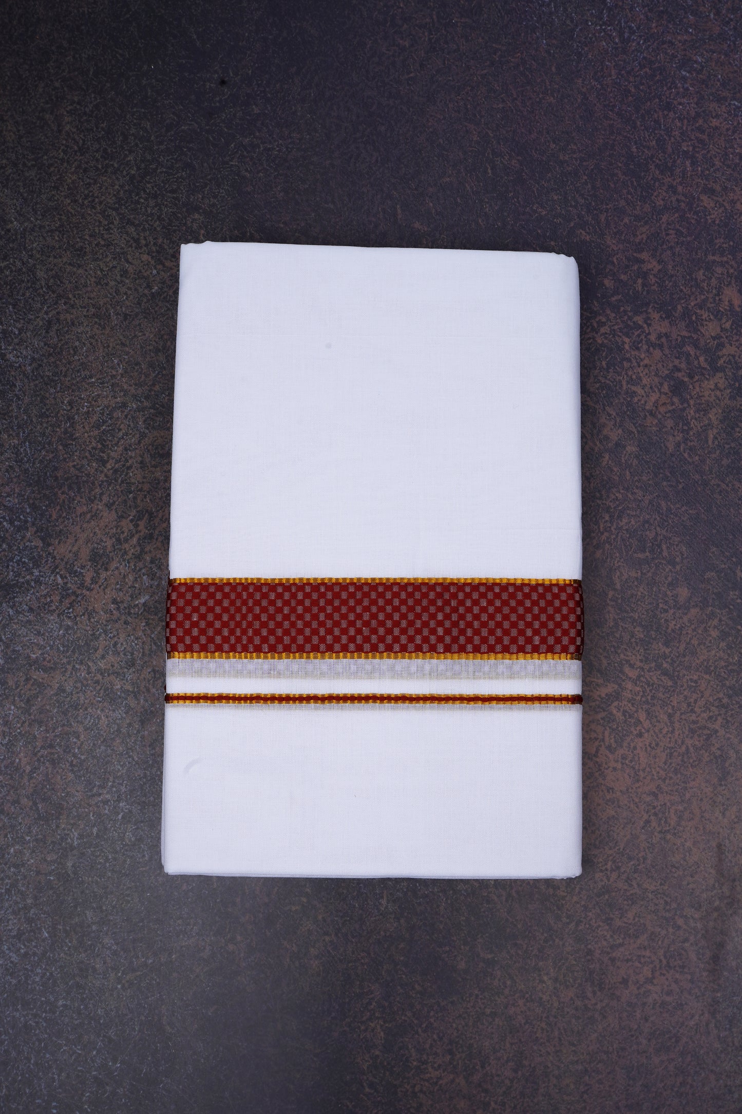 FD-200 W/D DHOTI 3.80 MTR-Dark Brown