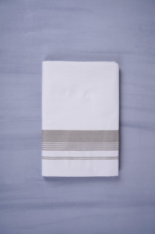 KERALOOM FINISH COTTON 327 W/D DHOTHIE 3.80 MTR - Light Brown