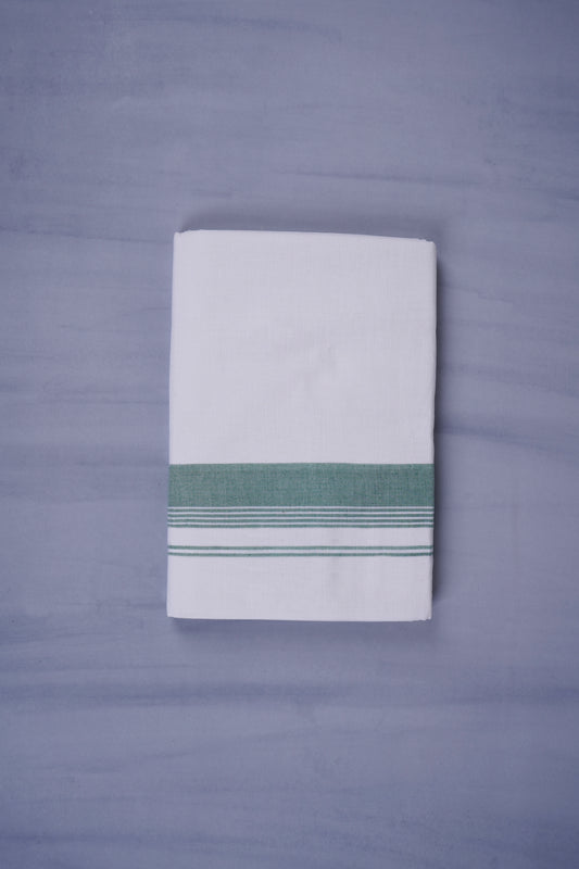 KERALOOM FINISH COTTON 327 W/D DHOTI 3.80 MTR - Light Green