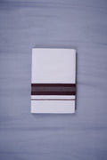 KERALOOM FINISH COTTON 329 W/D DHOTI 3.80 MTR - Dark Maroon