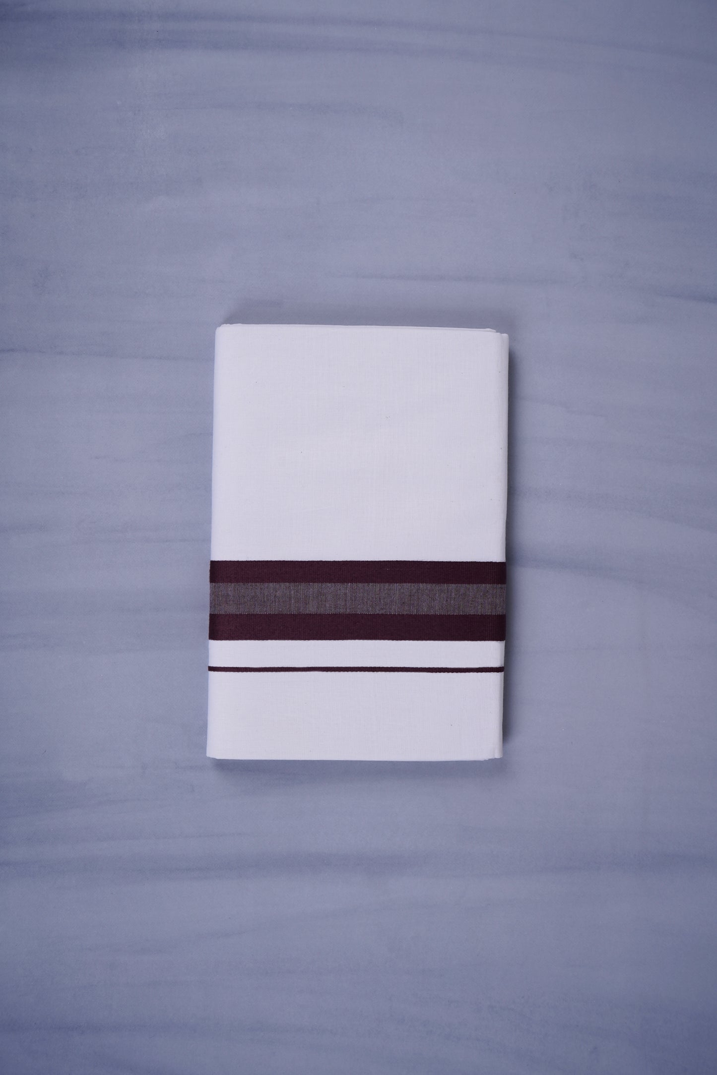 KERALOOM FINISH COTTON 329 W/D DHOTI 3.80 MTR - Dark Maroon