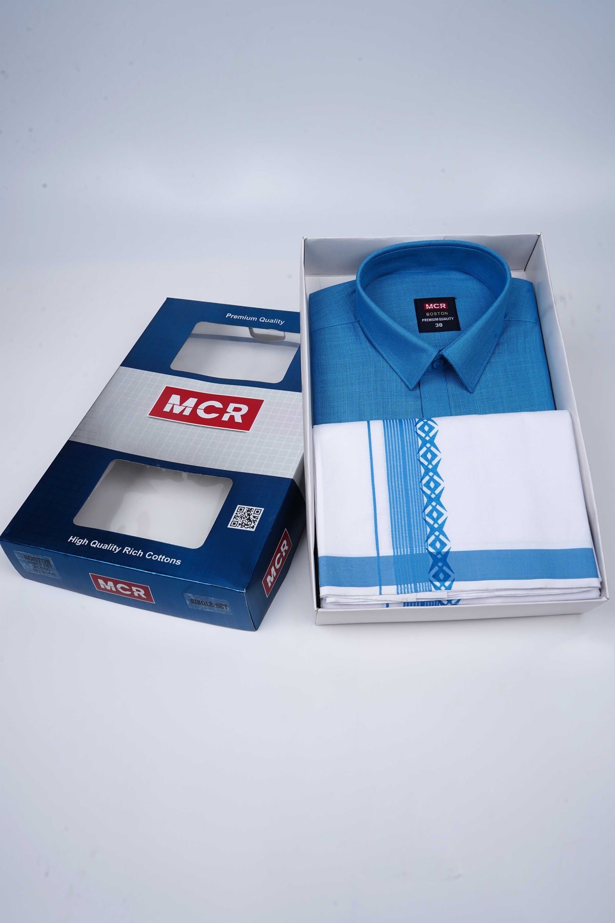 Boston Fancy Single Set H/S - (Assorted Pattern) - 21554 Light Blue