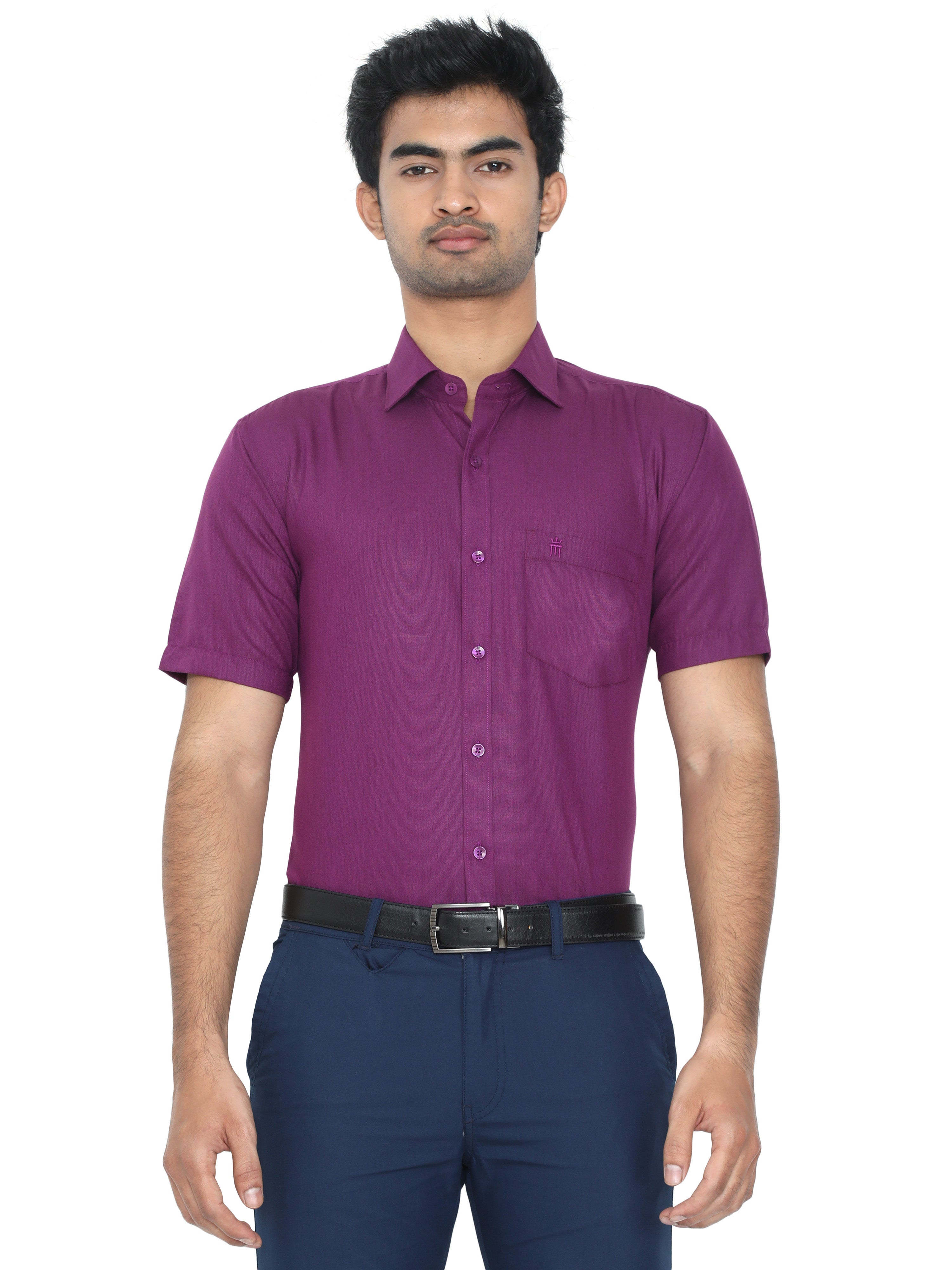 MCR OCEANIC Half Sleeve Formal Color Shirt For Men