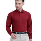 Buy Stain Free Full Sleeve Formal Maroon Color Shirt For Men