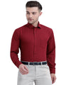 Buy Stain Free Full Sleeve Formal Maroon Color Shirt For Men