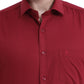 Buy Stain Free Half Sleeve Formal Maroon Color Shirt For Men