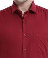 Buy Stain Free Half Sleeve Formal Maroon Color Shirt For Men