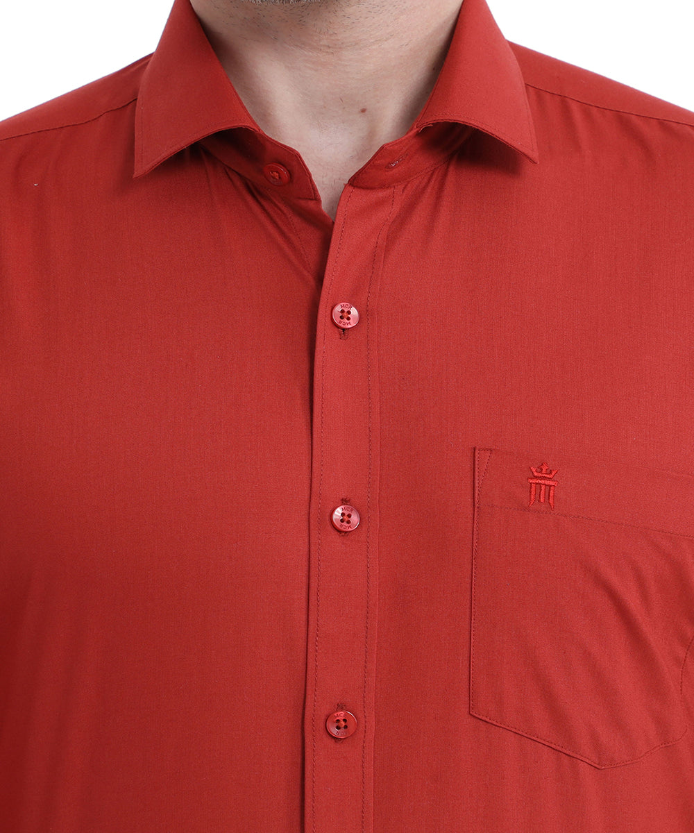 Shop Stain Free Full Sleeve Formal Red Shirt For Men