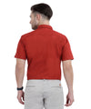 Buy Stain Free Half Sleeve Formal Red Color Shirt For Men Online