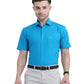 Buy Stain Free Half Sleeve Formal Blue Men Shirt