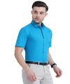 Shop Stain Free Half Sleeve Formal Blue Men Shirt