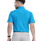 Buy Stain Free Half Sleeve Formal Blue Men Shirt Online