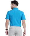 Buy Stain Free Half Sleeve Formal Blue Men Shirt Online