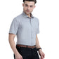 Shop Stain Free Half Sleeve Formal Grey Color Shirt For Men