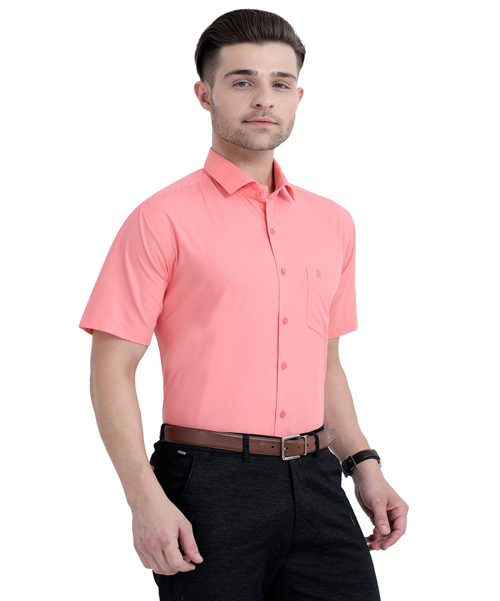 Shop Stain Free Half Sleeve Formal Rose Men Shirt