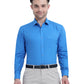 Shop Stain Free Full Sleeve Formal Blue Color Shirt For Men