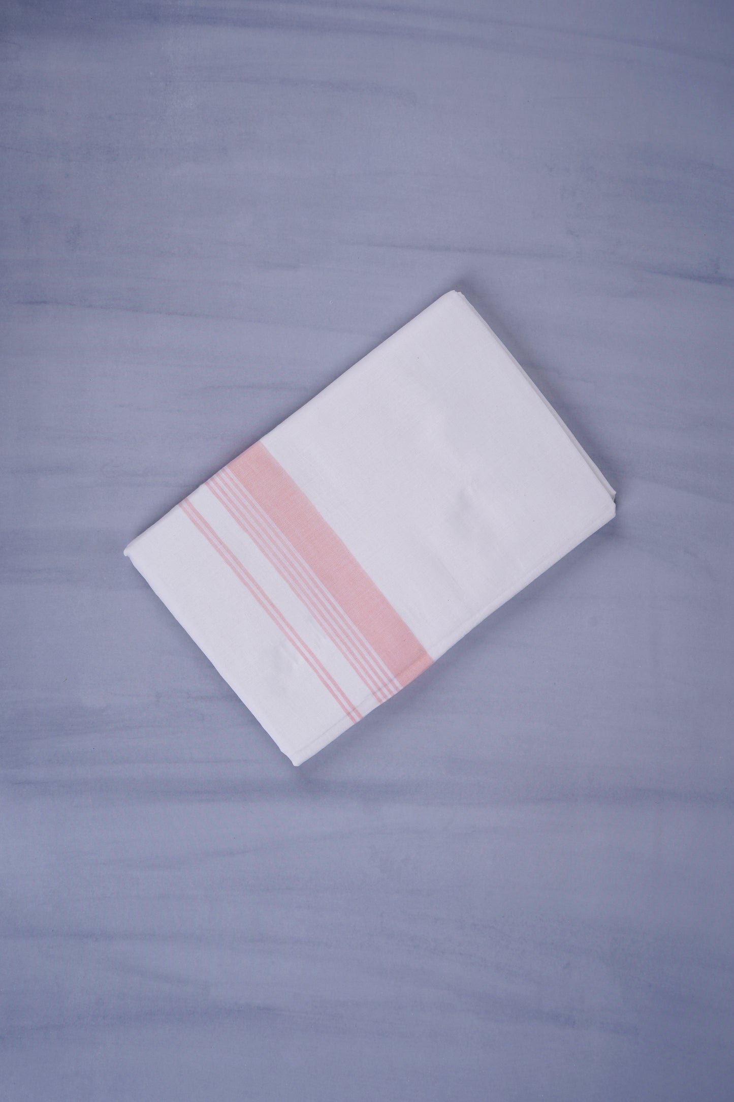 KERALOOM FINISH COTTON 327 W/D DHOTI 3.80 MTR - Light Pink