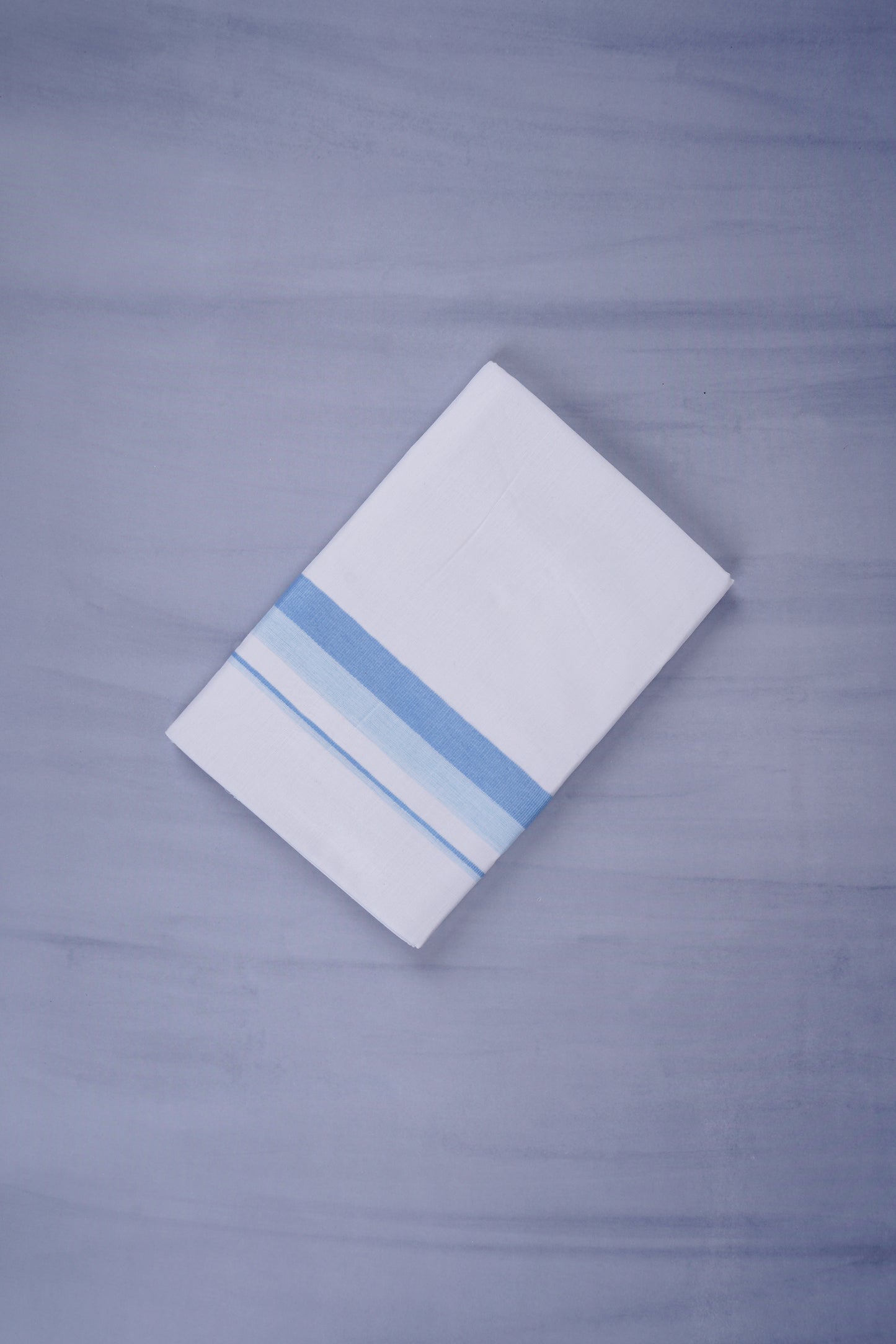 KERALOOM FINISH COTTON 332 W/D DHOTI 3.80 MTR - Sky Blue