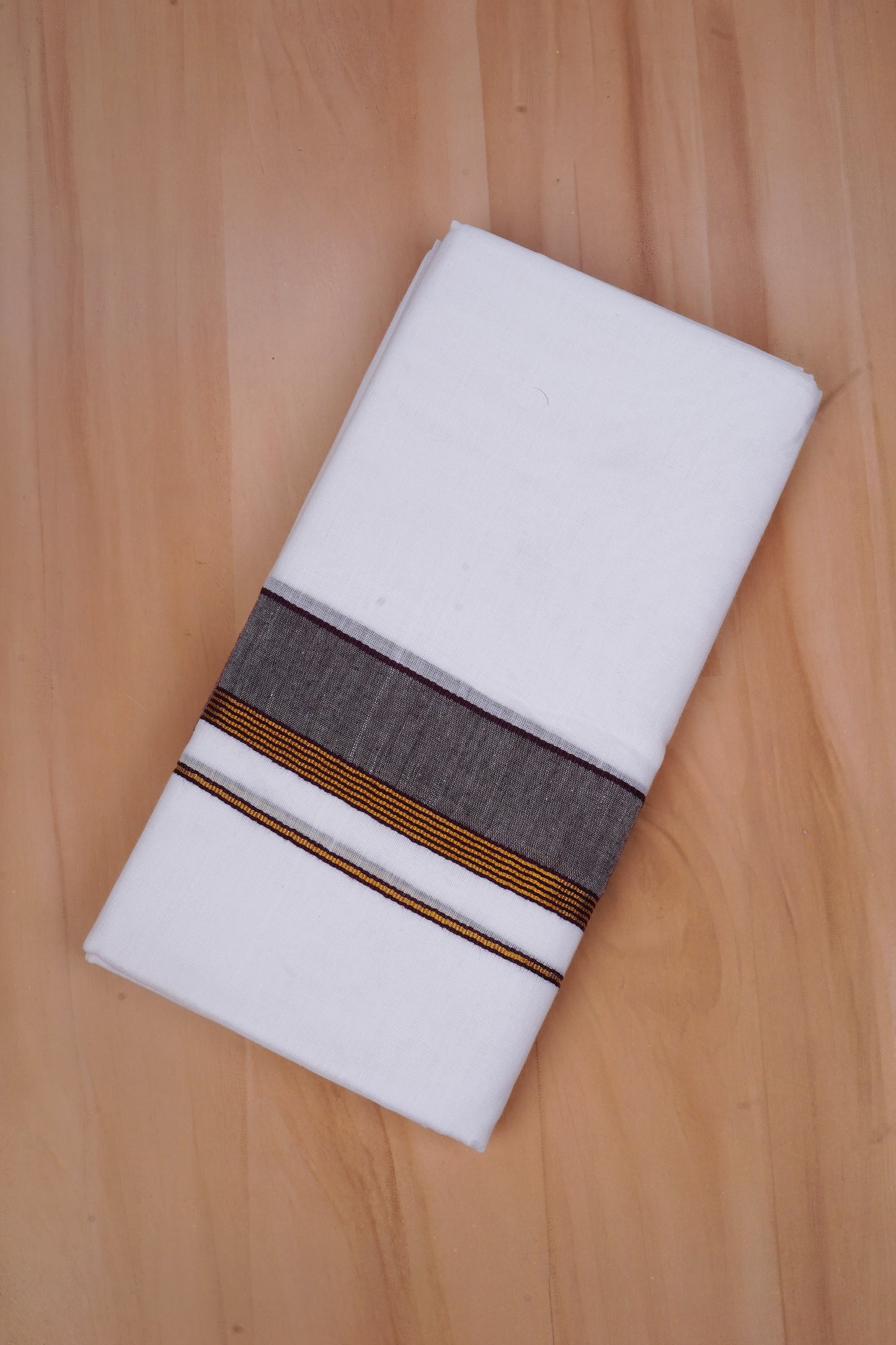 FCD-524 W/D DHOTI 3.80 MTR-Light Brown