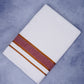 Feather Finish Cotton 2929 W/D Dhothie 3.80 MTR - Maroon