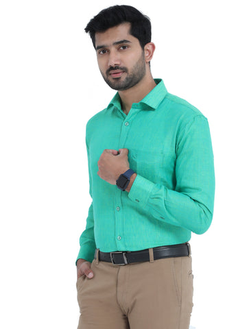 PURE LINEN FULL SLEEVE SHIRT - 6037 MEN SHIRT
