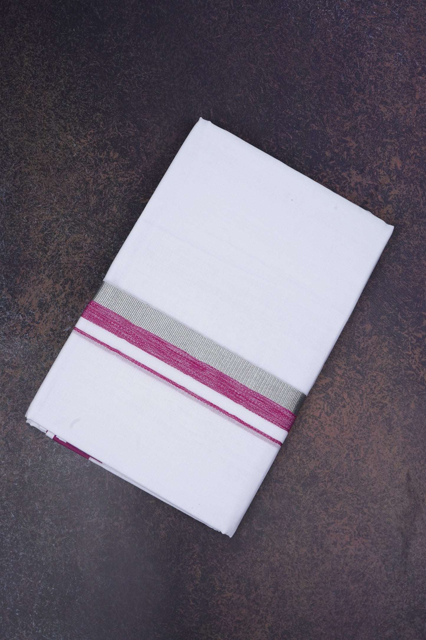 FD-168 W/D DHOTI 3.80 MTR-Dark Pink