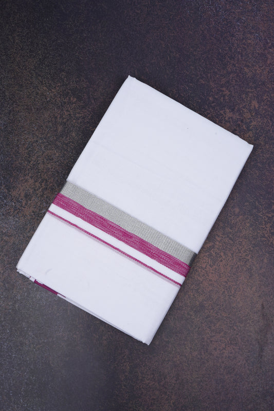 FD-168 W/D DHOTI 3.80 MTR-Dark Pink