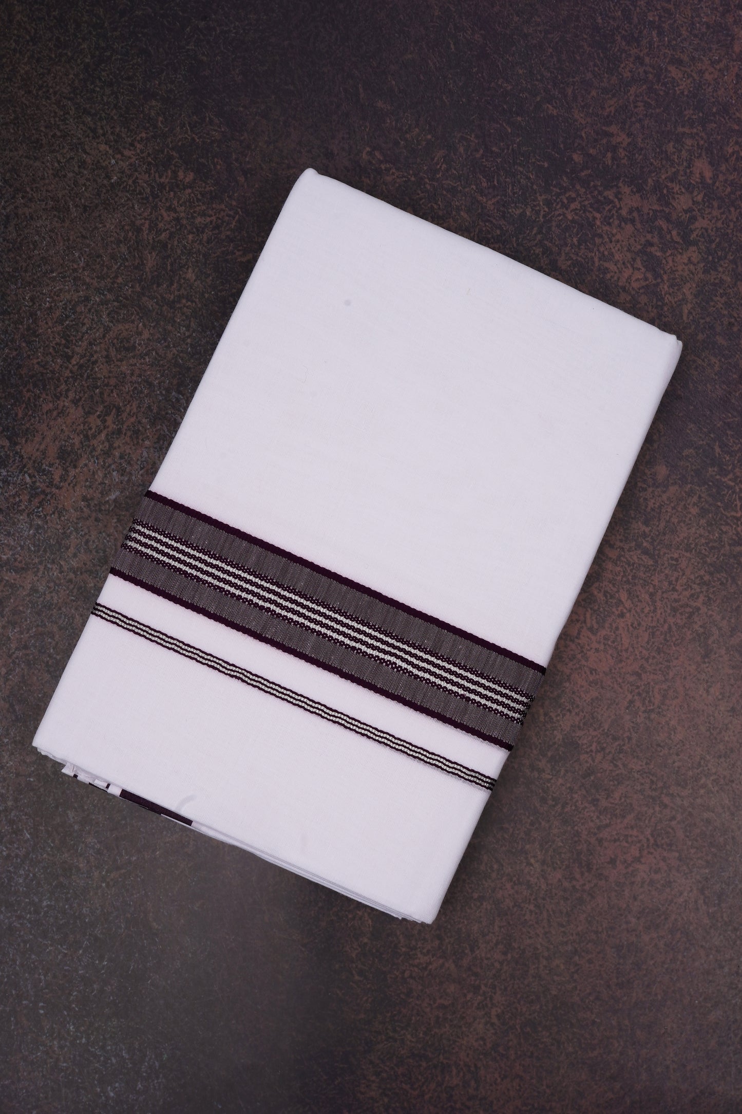 FD-166 W/D DHOTI 3.80 MTR-Dark Brown