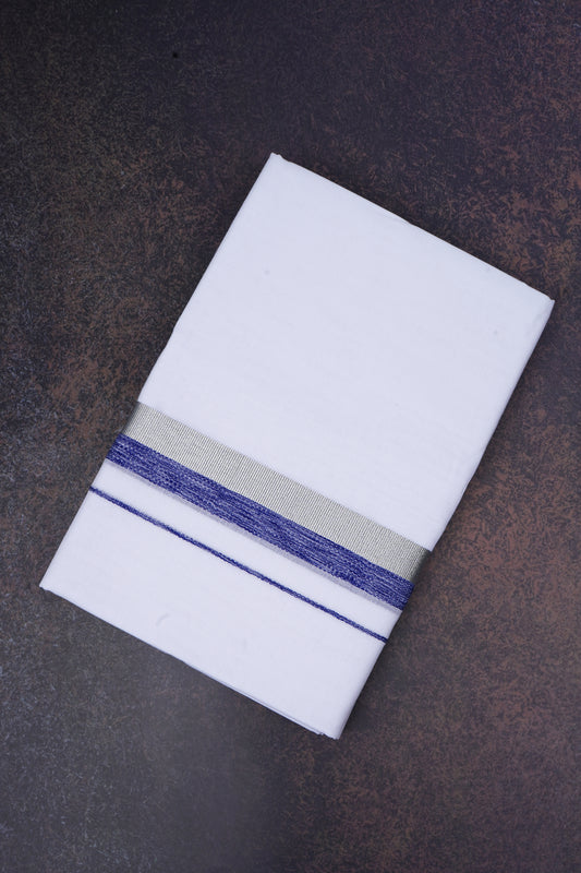FD-168 W/D DHOTI 3.80 MTR-Dark Blue