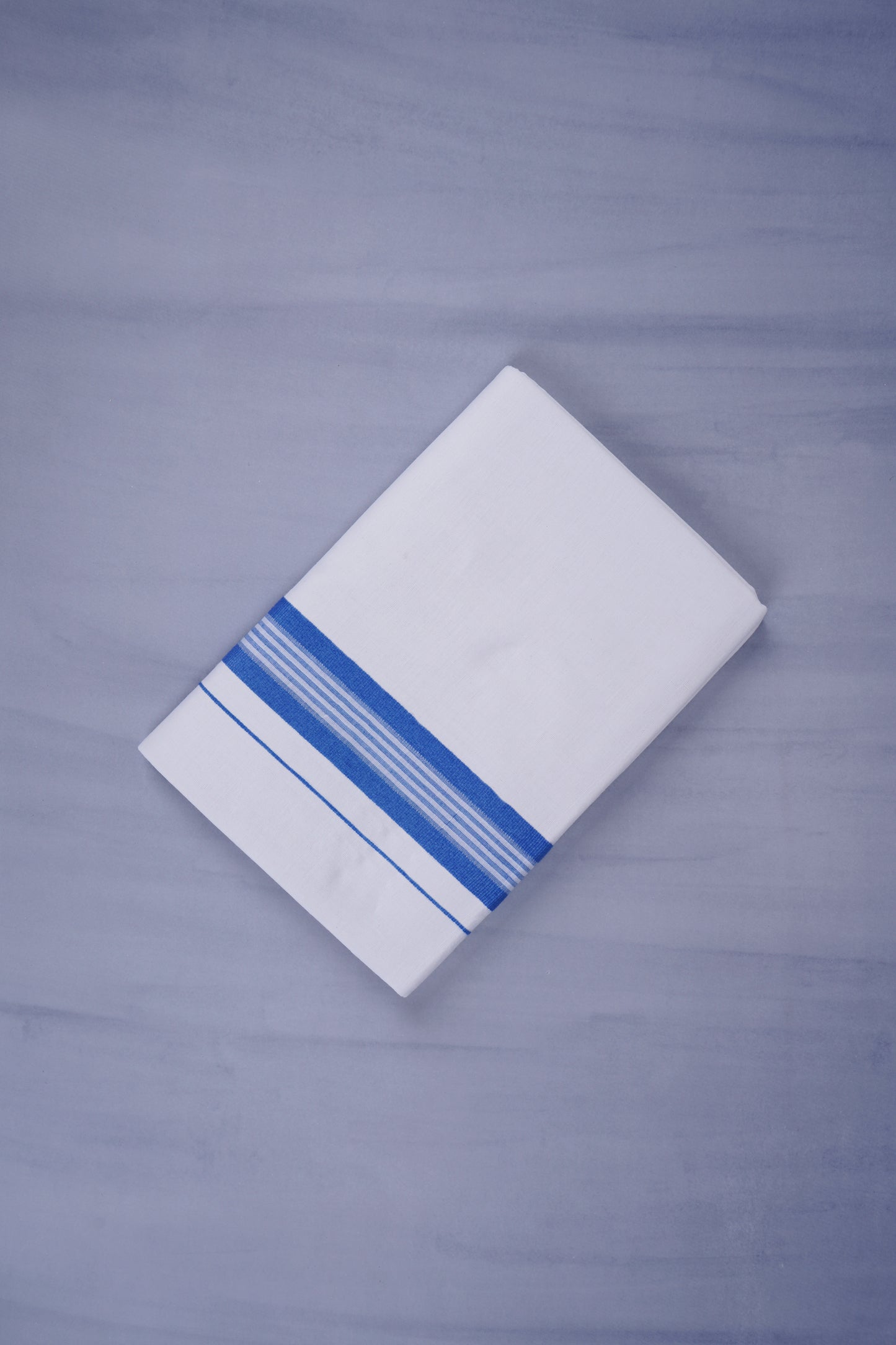 KERALOOM FINISH COTTON 331 W/D DHOTI 3.80 MTR - Blue