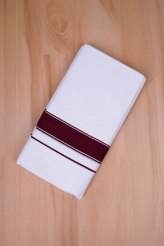 FCD-487 W/D DHOTI 3.80 MTR-Dark Maroon