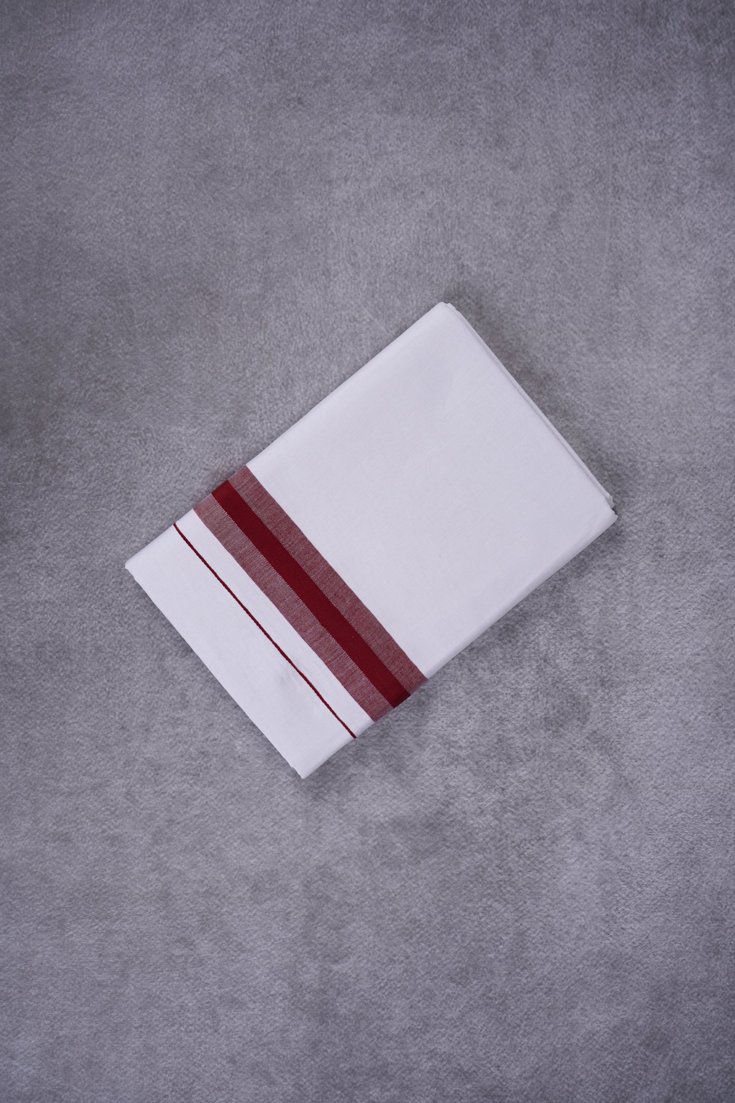 KERALOOM FINISH COTTON 326 W/D DHOTI 3.80 MTR - Dark maroon