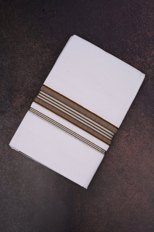 FD-166 W/D DHOTI 3.80 MTR-Light Brown