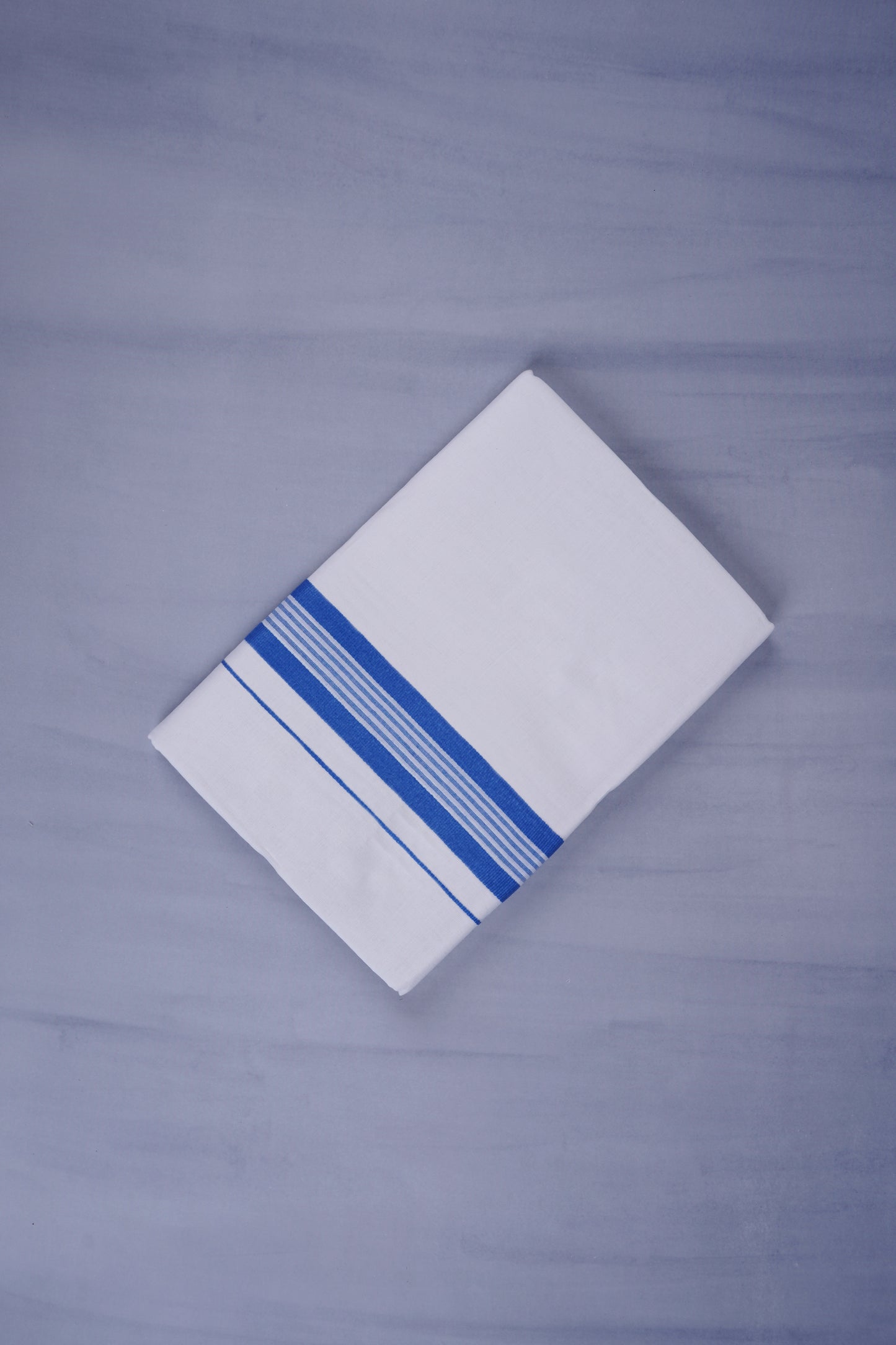KERALOOM FINISH COTTON 331 W/D DHOTI 3.80 MTR - Blue