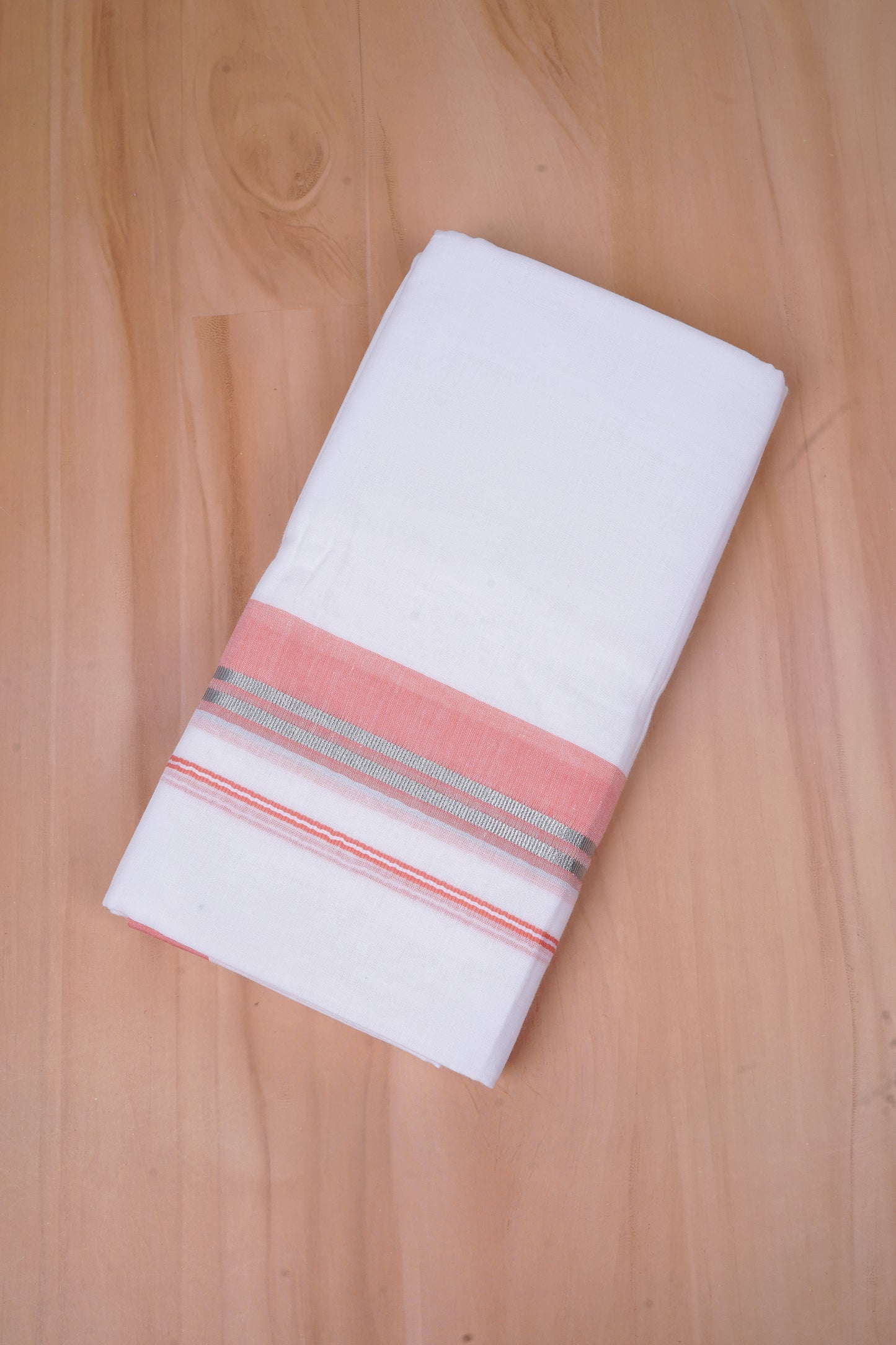 FCD-526 W/D DHOTI 3.80 MTR-Light Pink Silver