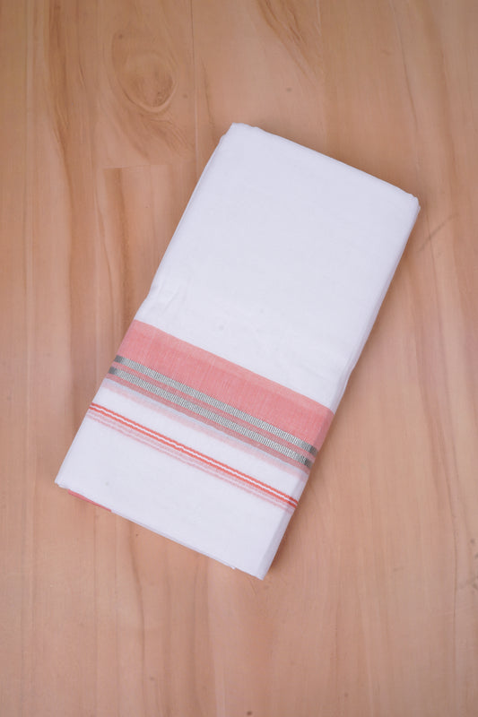 FCD-526 W/D DHOTI 3.80 MTR-Light Pink Silver