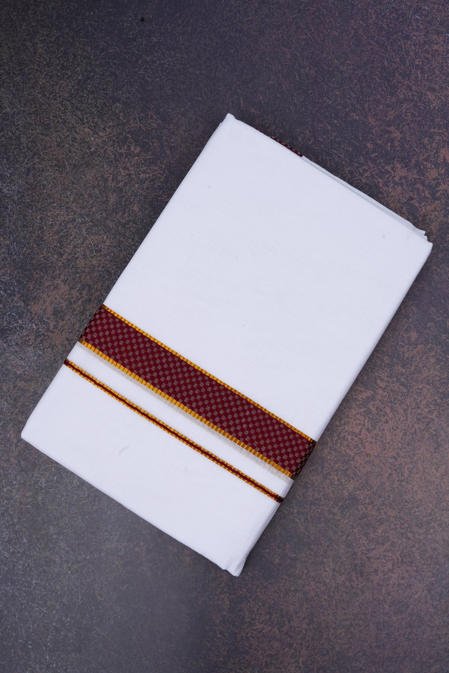 FD-200 W/D DHOTI 3.80 MTR-Dark Maroon