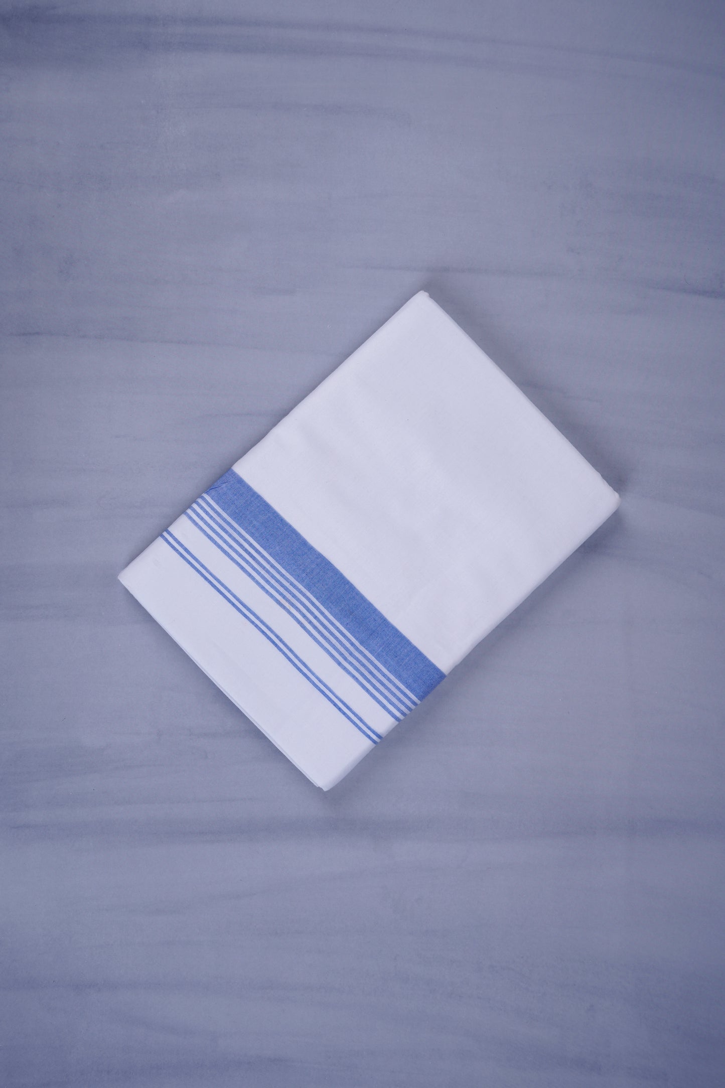 KERALOOM FINISH COTTON 327 W/D DHOTI 3.80 MTR - Blue