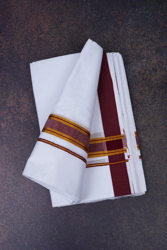 FD-172 W/D DHOTI 3.80 MTR- Brown