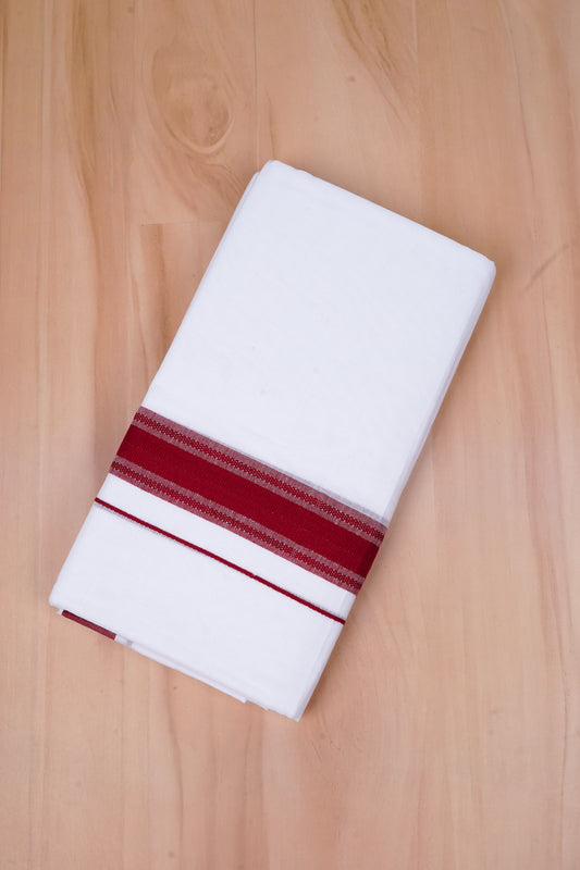 FCD-523 W/D DHOTI 3.80 MTR-Dark Red