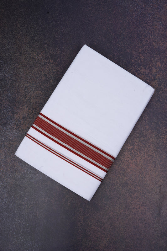 FD-167 W/D DHOTI 3.80 MTR-Dark Brown
