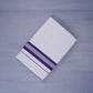 KERALOOM FINISH COTTON 331 W/D DHOTI 3.80 MTR - Dark Violet