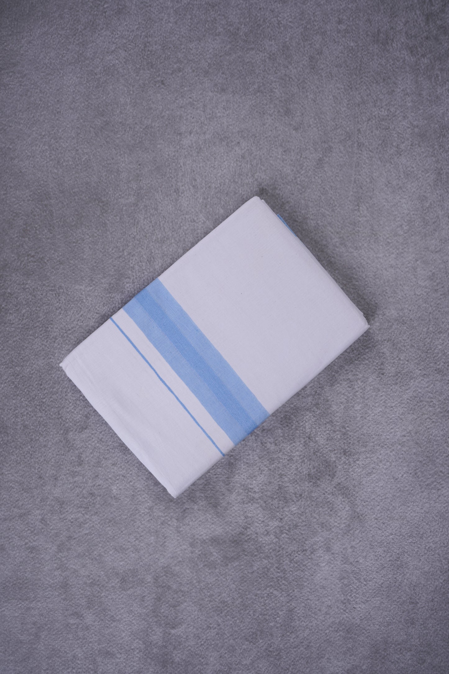 KERALOOM FINISH COTTON 326 W/D DHOTI 3.80 MTR - Sky Blue