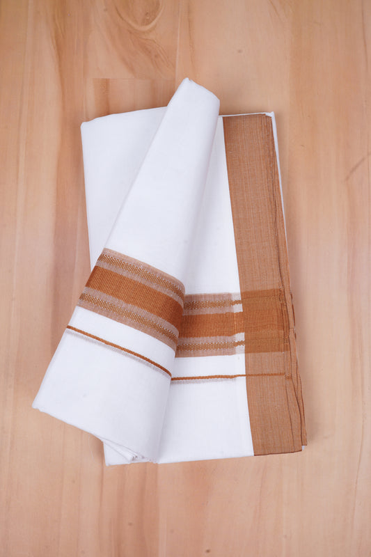FCD-523 W/D DHOTI 3.80 MTR-Dark Brown